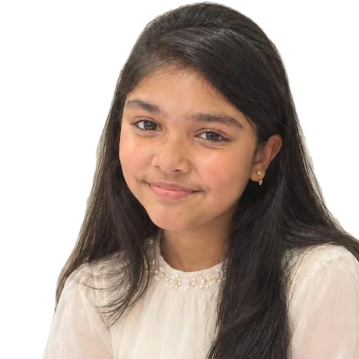 Sashmi in her communion dress
